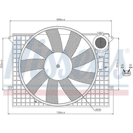 Nissen Radiator Fan, 85401 85401
